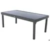 Image de Table de jardin extensible Piazza anthracite & graphite 12 places en aluminium traité époxy - Hespéride