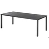 Image de Table de jardin rectangulaire Piazza graphite 8 places en aluminium traité époxy - Hespéride