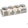 Image de 4 bocaux à épices en verre - 5 five simply smart