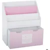 Image de Bibliothèque enfant à roulettes rose H70cm - Atmosphera createur dinterieur