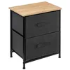 Image de Table de chevet 2 tiroirs métal gris - 5 five simply smart