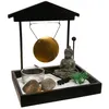 Image de Jardin zen avec gong Devika 15x12cm bois - Atmosphera createur dinterieur