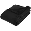 Image de Plaid microfibre noir 130x180cm - Atmosphera Créateur dintérieur