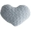 Image de Coussin coeur bouclette gris 28x36cm - Atmosphera Créateur dintérieur