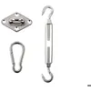 Image de Kit de fixation pour voile dombrage 20cm 3 pièces en acier traité époxy - Hespéride