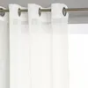 Image de Voilage à rayures blanc ivoire 140x240cm - Atmosphera Créateur dintérieur