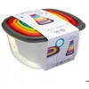 Image de 7 boîtes de conservation carrées Colors plastique - 5 five simply smart