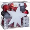 Image de Kit de sapin Ferme aux sapins 44 pièces blanc/rouge - Feeric Lights & Christmas