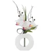 Image de Vase orchidées artificielles blanc vase céramique H44cm - Atmosphera createur dinterieur - Multicolore