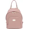 Image de Sac à Dos - DAVID JONES - Petite Taille - Imitation Cuir PU - Détails Dorés - Rose