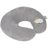 Image de Coussin de Voyage Enfant Nuage 26cm Gris
