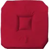 Image de Galette - DOUCEUR DINTERIEUR - 36x36 cm - Polyester - Uni - Rouge - 4 Rabats