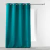 Image de Rideau À  illets 140 x 260 cm Polyester Uni Essentiel - Bleu pétrole