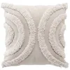 Image de Coussin dehoussable 40 x 40 cm polycoton tufte Zita Naturel