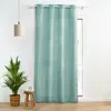 Image de Rideau tamisant 140 x 280 cm polyester uni avec fils métallisés - oeillets couleur sauge