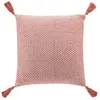 Image de Coussin Tissé Pompons Louisette 40x40cm Terracotta