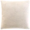 Image de Housse de Coussin en Velours Circles 40x40cm Naturel