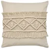 Image de Coussin - Samaya - Macramé - 40x40 cm - Déhoussable - Beige Ecru