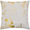 Image de DOUCEUR DINTÉRIEUR - Coussin déhoussable 45 x 45 cm Anassia beige polycoton motif floral métallisé