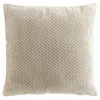 Image de Coussin déco 45x45 cm FLANELA   flanelle relief uni beige déhoussable garnissage polyester