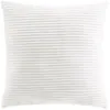 Image de Coussin déhoussable Nils 45 x 45 cm velours relief côtelé blanc - Douceur dIntérieur