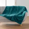 Image de Plaid Douceur dIntérieur Mini Frosty 125×150 cm   Flanelle bleu relief mini bulles