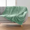 Image de Plaid 125 x 150 cm Flanelle relief Mini Frosty - Sauge