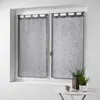 Image de Paire droite passants 2 x 60 x 90 cm effet lin tisse haltona Gris