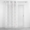 Image de Voilage a oeillets 140 x 280 cm voile sablé brodé Ariella Blanc/rose