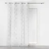 Image de Rideau Voilage à  illets Imprimé Métallisé Arcadie 140x240cm Blanc