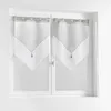 Image de Paire de Voilages Duetto 60x160cm Gris & Blanc