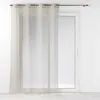 Image de Voilage à oeillets 140 x 240 cm liseré blanc Louise Beige