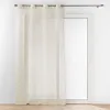 Image de Voilage a oeillets 140 x 240 cm voile sable imprimé Pandore Blanc