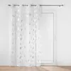 Image de Panneau a oeillets 140 x 280 cm voile sable imprime metallise edelia Argent