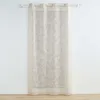 Image de Panneau a oeillets 140 x 240 cm voile tisse applique karla Taupe