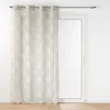 Image de Voilage a oeillets 140 x 240 cm effet lin tissé imprime Indila Beige