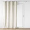 Image de Voilage à oeillets 140 x 280 cm Loulaine   Effet lainage beige tamisant 100% polyester