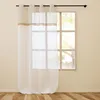 Image de Voilage à oeillets Louane 140 x 240 cm - voile sablé beige avec bande jute