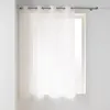 Image de Voilage à oeillets 140 x 180 cm Carlin Naturel   Voile tissé petite hauteur