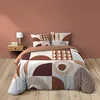 Image de Housse de couette GEMMA 240 x 220 cm + 2 taies 63 x 63 cm - Coton 42 fils Terracotta