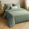 Image de Parure de lit 3 pièces LINELLA Sauge   240 x 220 cm   Coton/Polyester lavé jacquard 57 fils