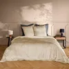Image de Parure de lit velours uni Sable 240x220 cm - housse 220x240 + 2 taies 100% polyester