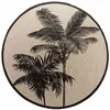 Image de Tapis Rond Imprimé Tropic Nature 120cm Naturel