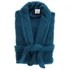 Image de Peignoir Col Châle en Coton Tendresse Saphir