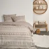 Image de Parure de lit double en coton flanelle à imprimé ethnique - Beige - 240 x 260 cm