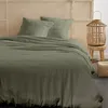 Image de Parure de lit - TODAY - 123329 - 2 personnes - 260x240cm - Gaze de coton unie - Sauge