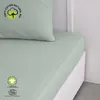 Image de Drap housse - TODAY - 180 x 200 cm + 30 cm - Coton - Organic Celadon