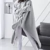 Image de Plaid à capuche Essential - Gris acier - 115 x 165 cm