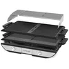 Image de Plancha-gril électrique - RIVIERA&BAR - Noir et INOX - 2300 Watt - Plaques anti-adhésives
