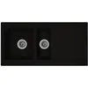 Image de STRADOUR Evier cuisine à encastrer 15 bac + 1 égouttoir Einna - Résine - 100 x 50 cm - Noir